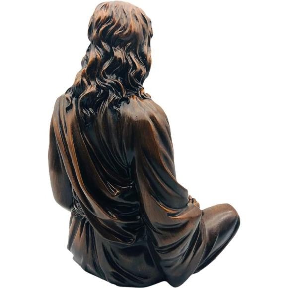 The Peace of Christ - Jesus Statue 10" Dark Wood - Picture 3 of 5